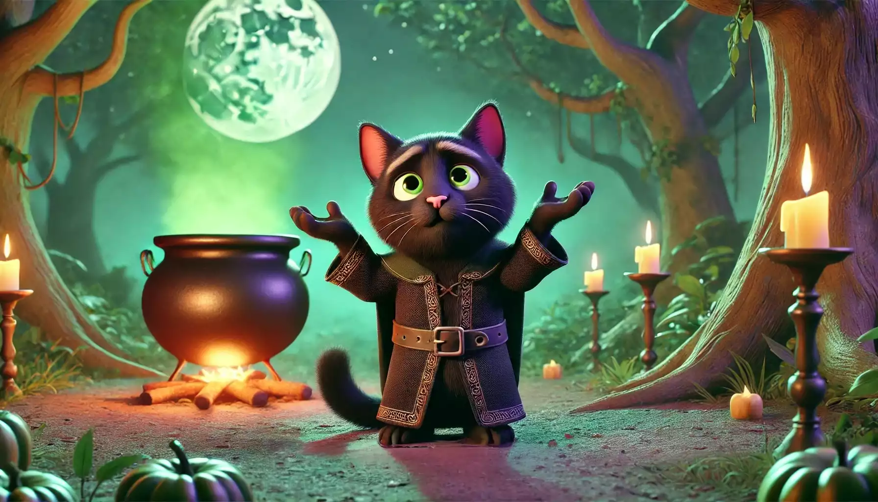 Un chat noir égyptien qui lance une malédiction