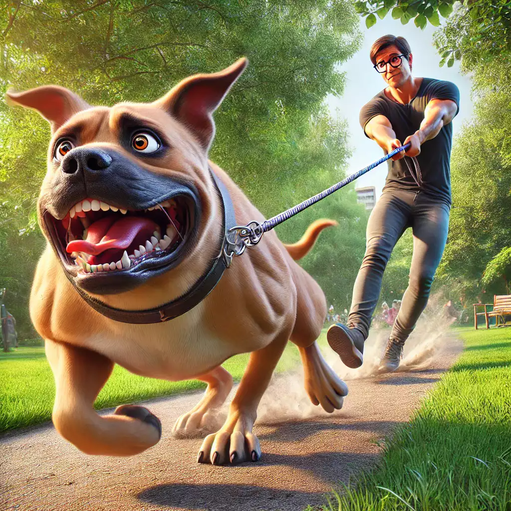Un chien assis avec une chronomètre attaché à son collier