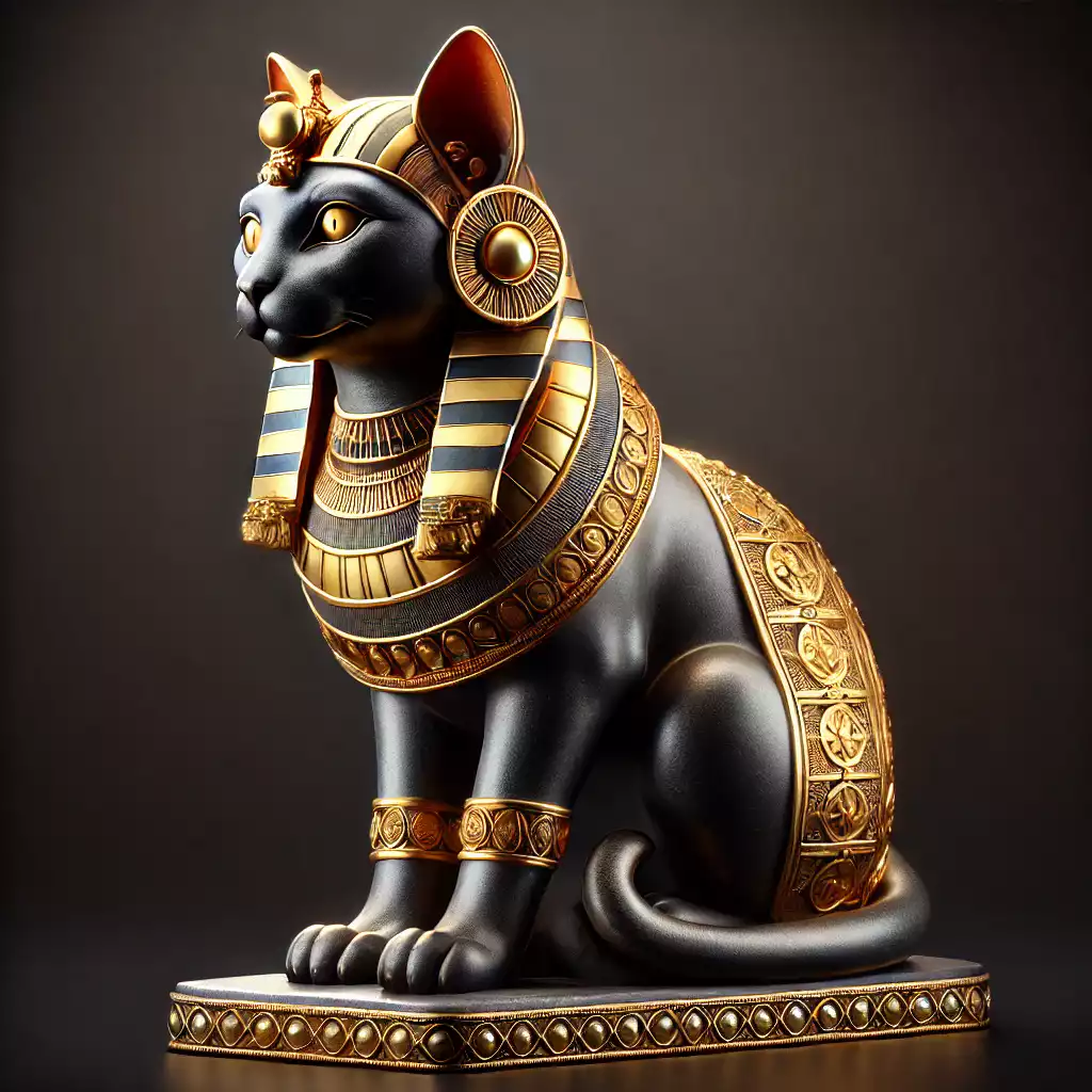 Statuette egyptienne représentant un chat sacré